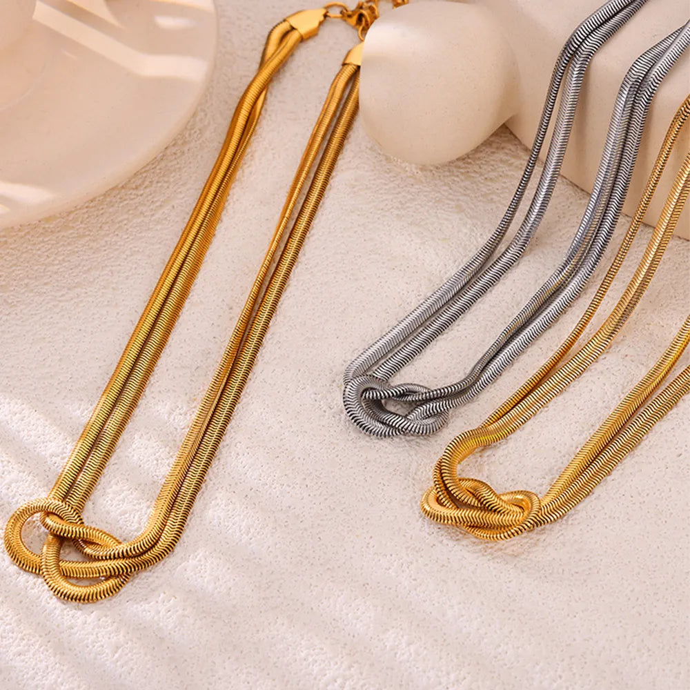 Titanium Steel Knot Necklace - Roe Creation