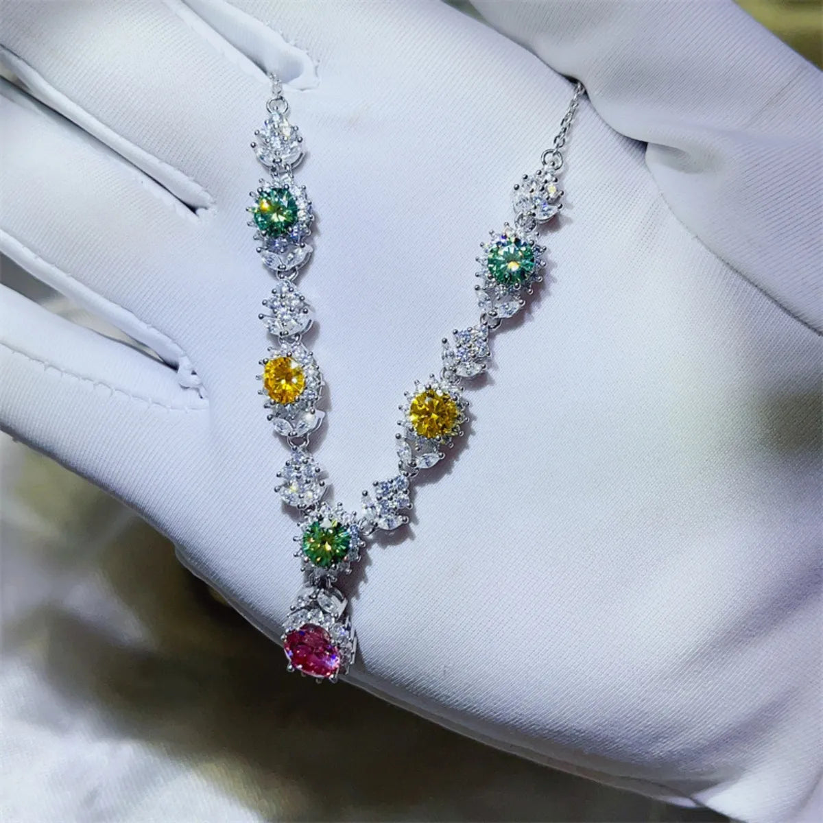 3.5 Carat Moissanite 925 Sterling Silver Necklace - Roe Creation