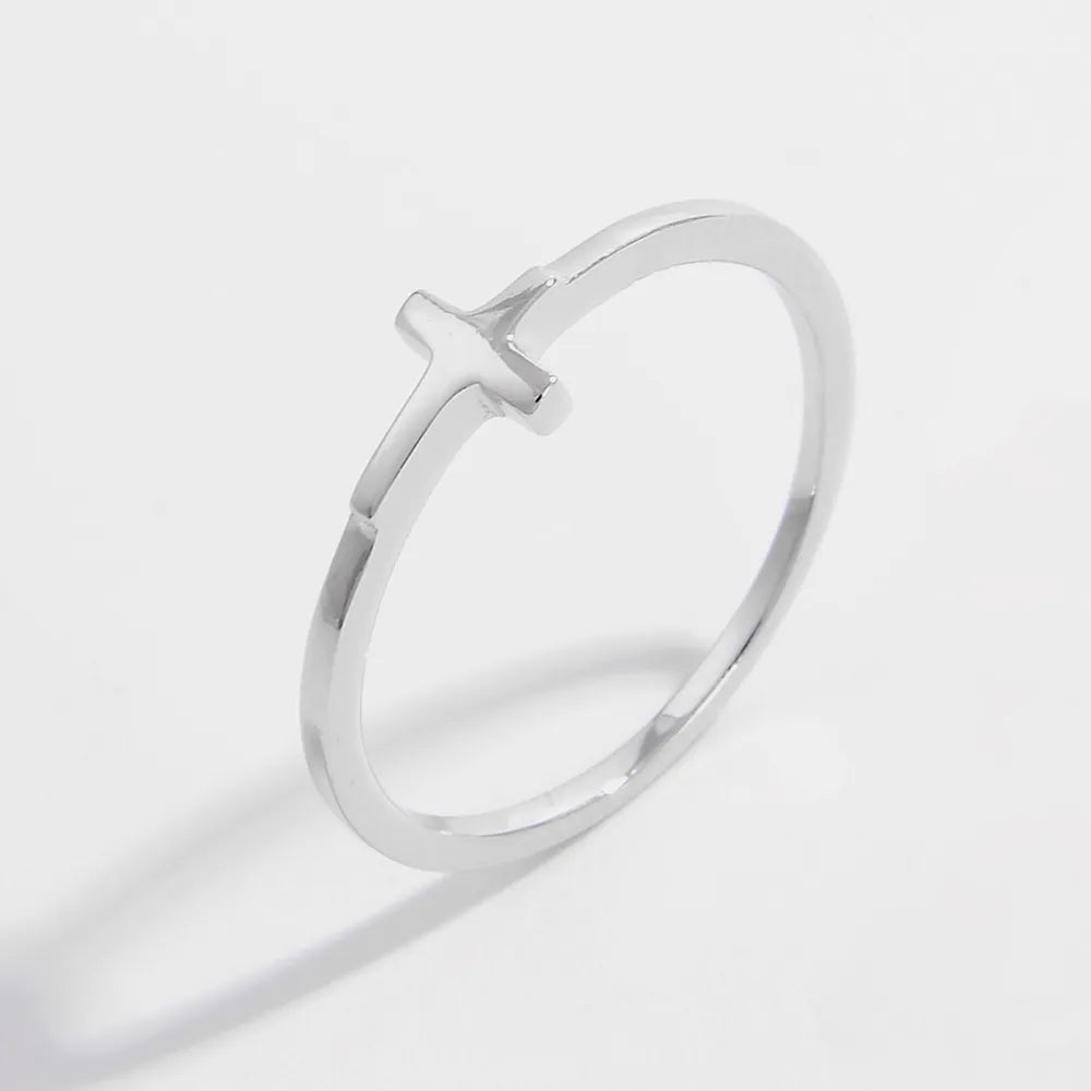 925 Sterling Silver Cross Ring - Roe Creation