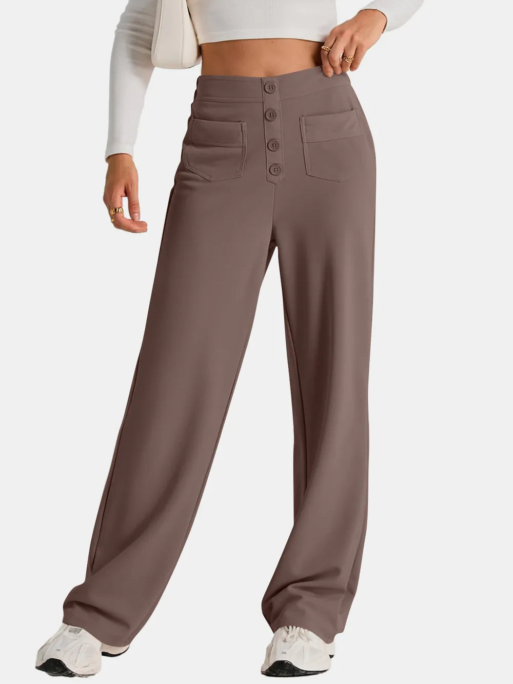 High Waist Wide Leg Pants - Roe Creation