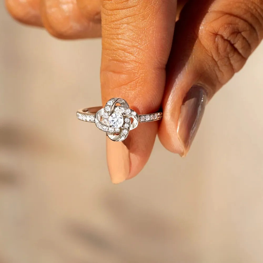 925 Sterling Silver Inlaid Zircon Ring - Roe Creation