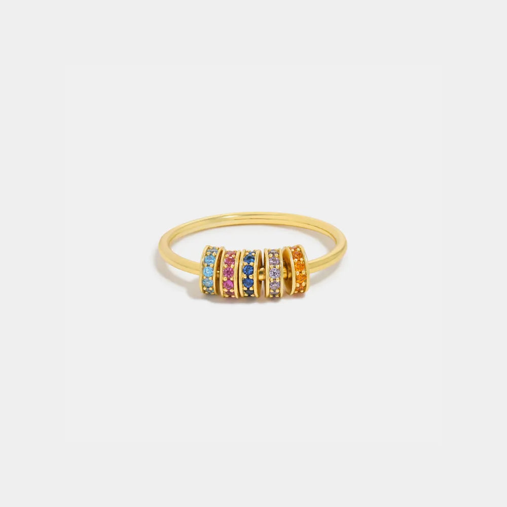Inlaid Zircon 925 Sterling Silver Ring - Roe Creation