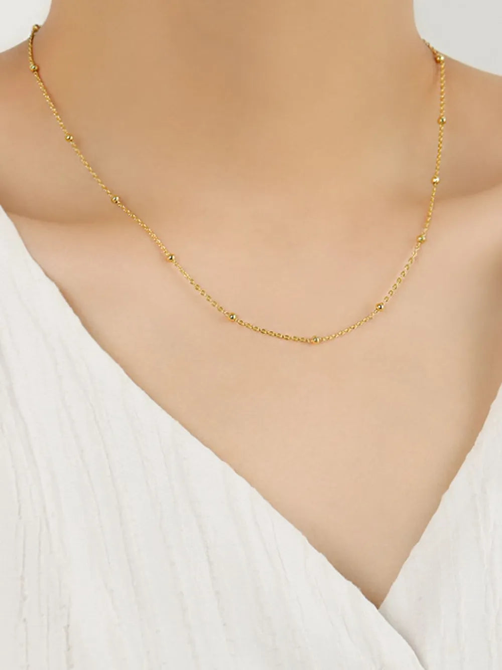 925 Sterling Silver Beaded Necklace - Roe Creation