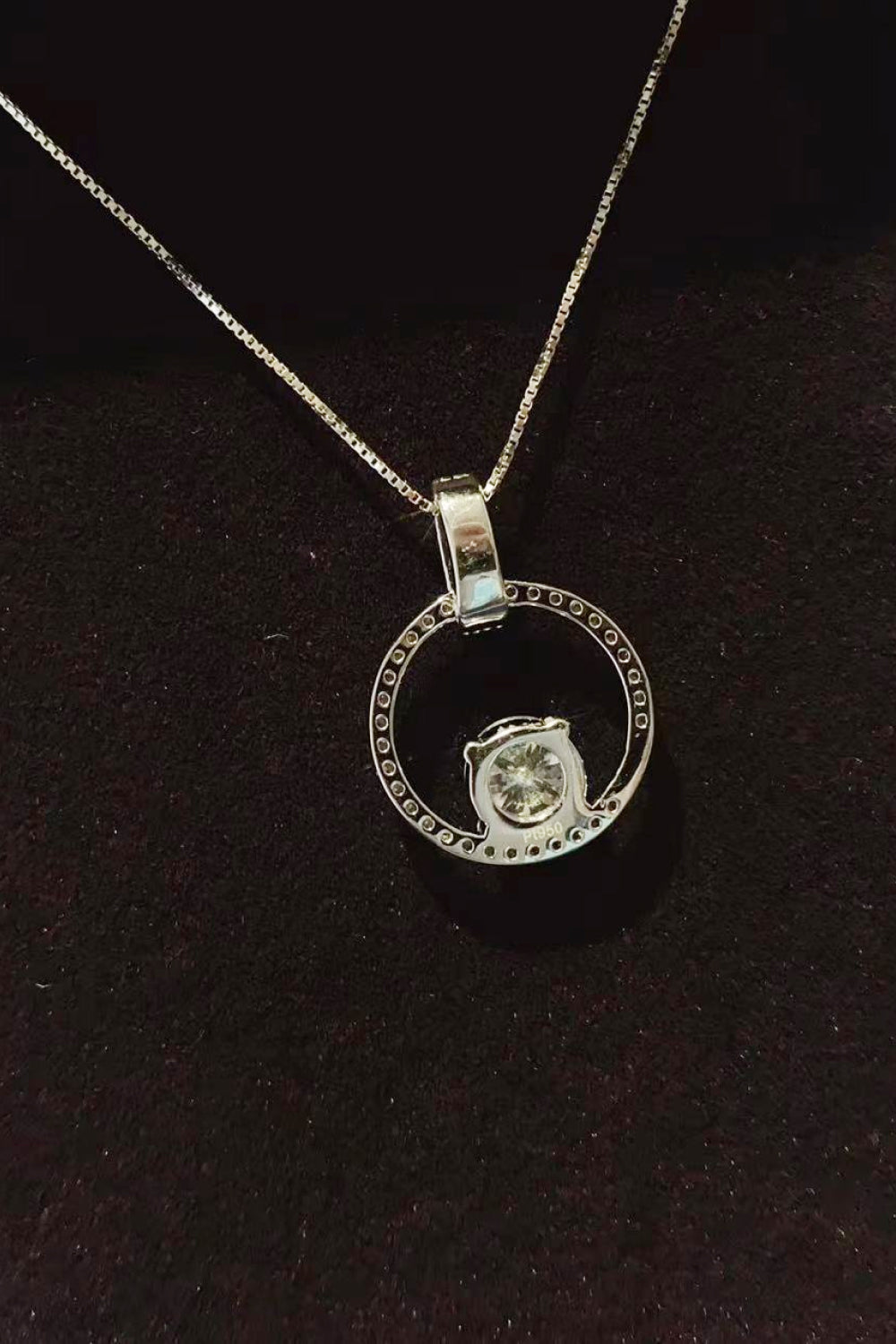 1 Carat Moissanite 925 Sterling Silver Necklace - Roe Creation