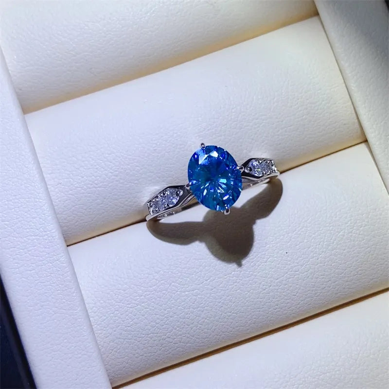 2 Carat Moissanite 925 Sterling Silver Ring - Roe Creation