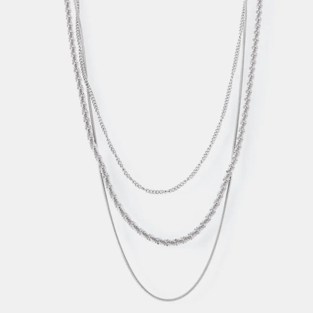 Titanium Steel Three-Layered Necklace - Roe Creation