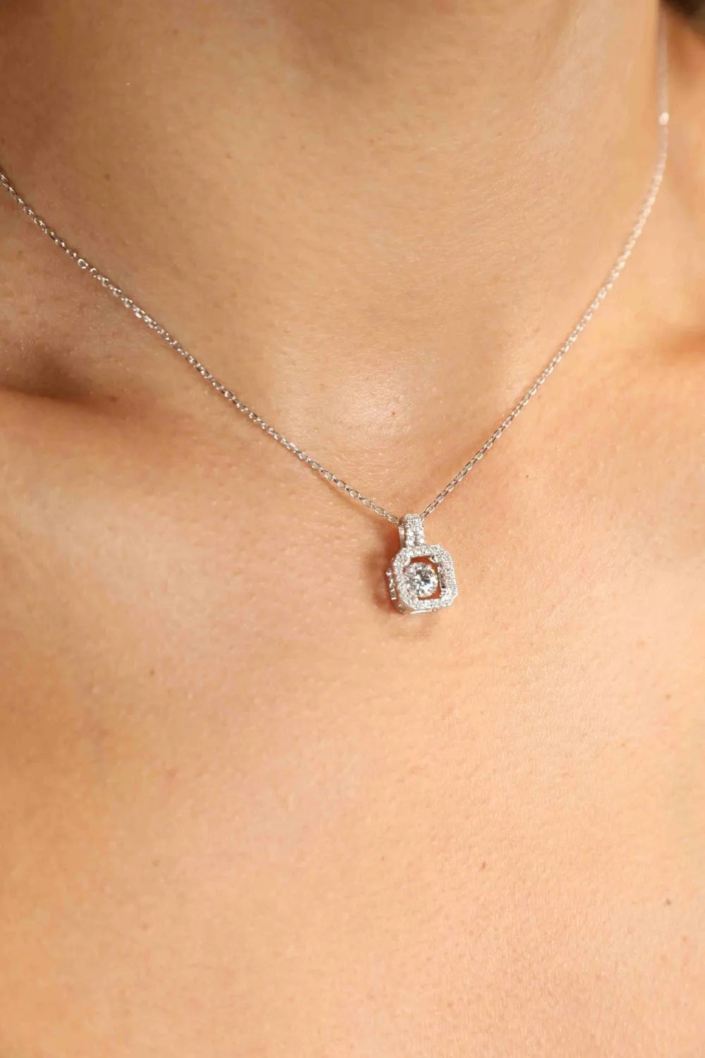 Adored Moissanite 925 Sterling Silver Necklace - Roe Creation