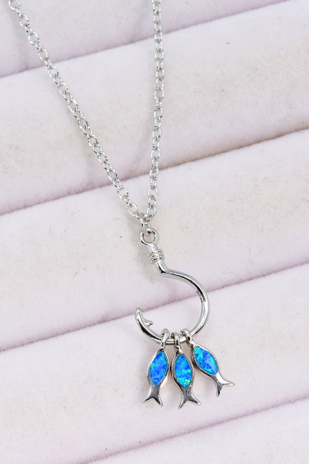 Opal Fish 925 Sterling Silver Necklace - Roe Creation