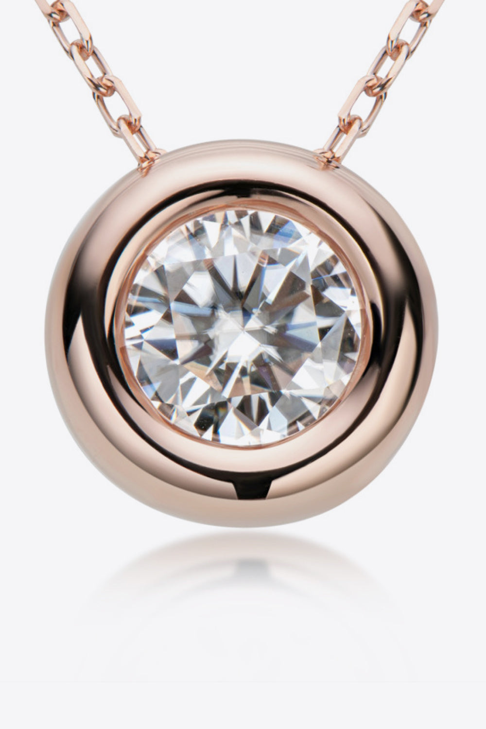 Adored 1 Carat Moissanite Pendant 925 Sterling Silver Necklace - Roe Creation