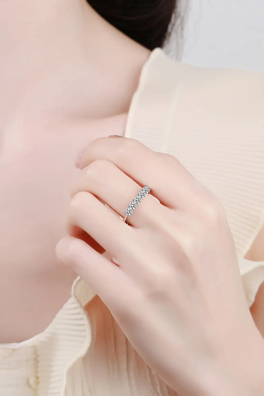 925 Sterling Silver Moissanite Ring - Roe Creation