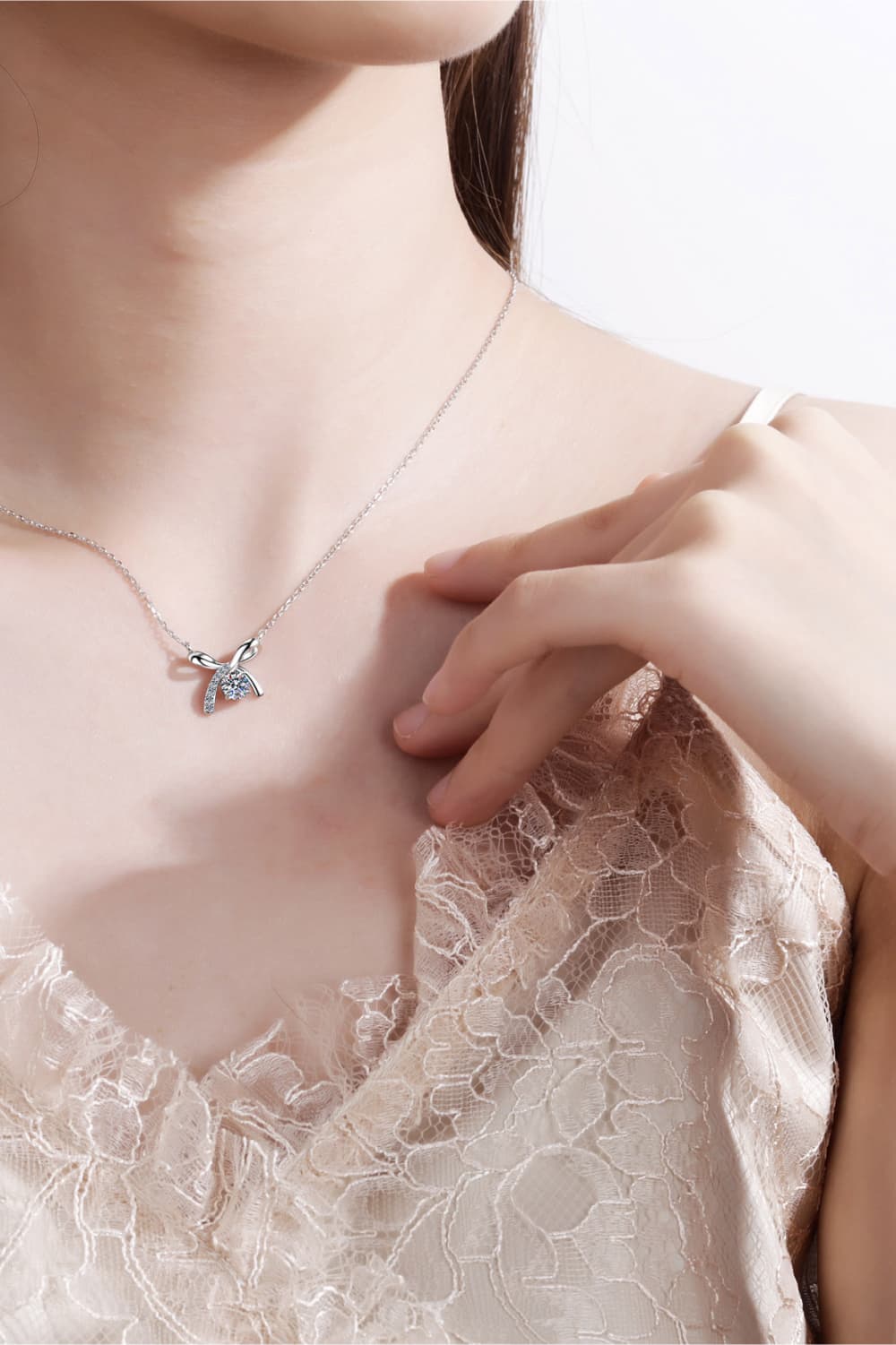 Moissanite 925 Sterling Silver Necklace - Roe Creation