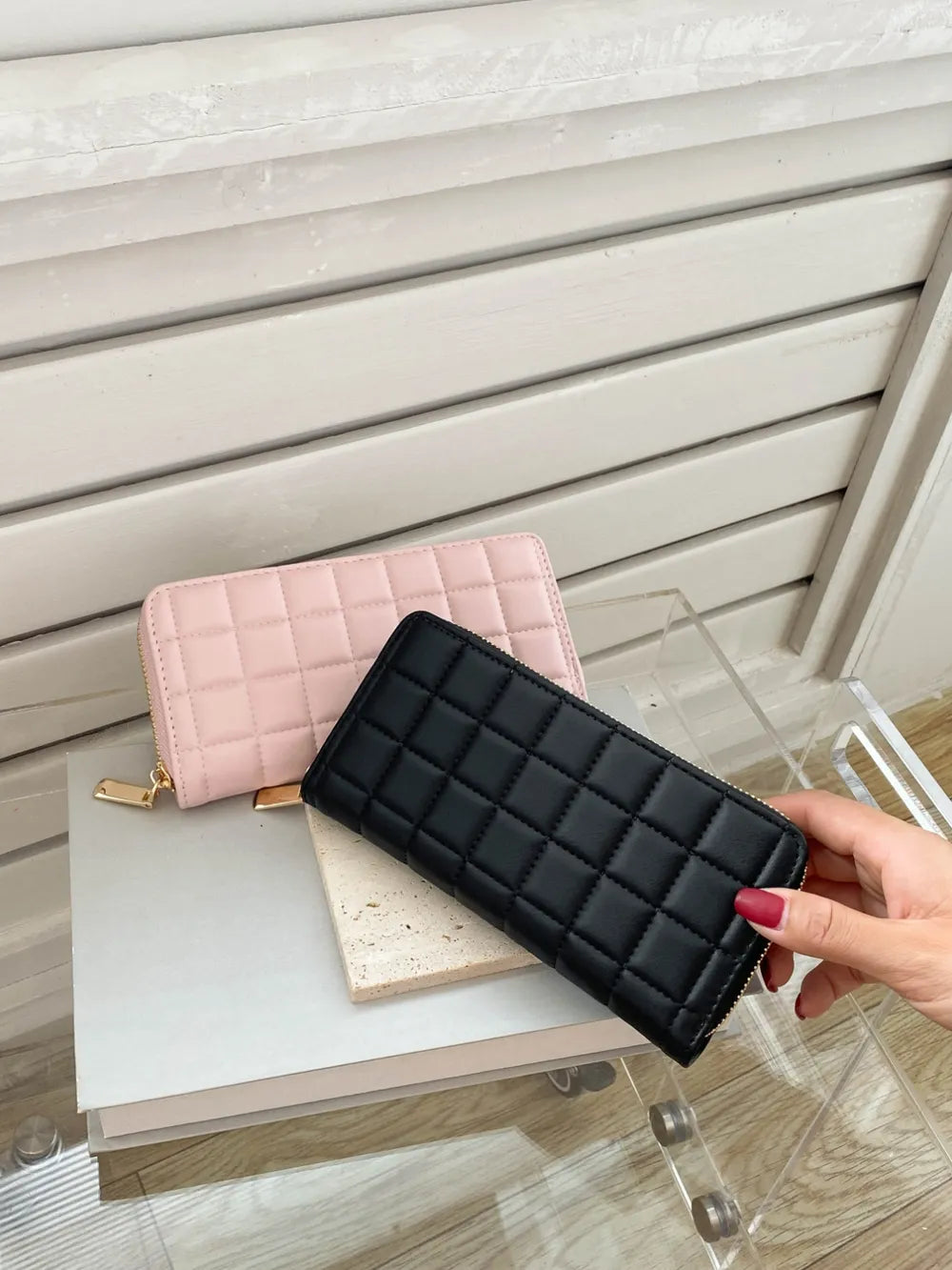 PU Leather Solid Color Wallet - Roe Creation