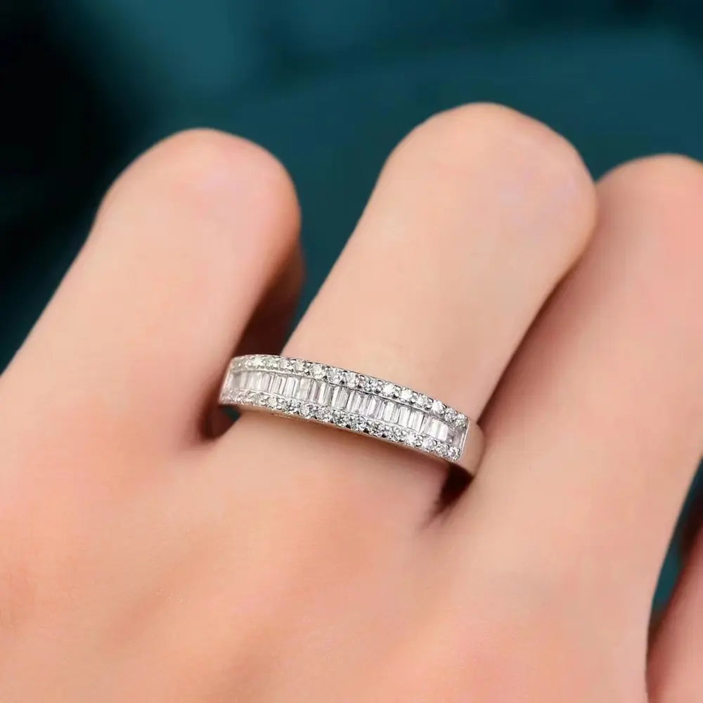 Moissanite 925 Sterling Silver Ring - Roe Creation