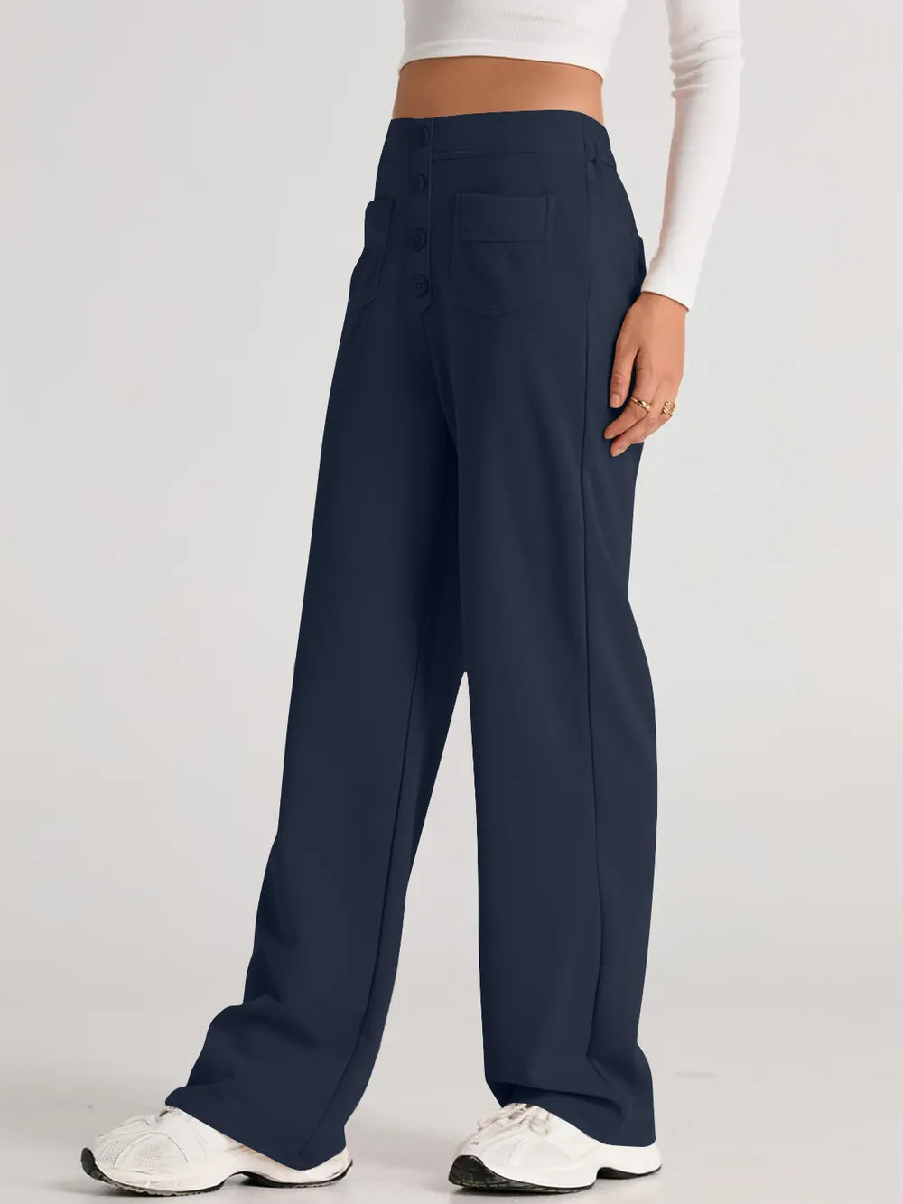 High Waist Wide Leg Pants - Roe Creation