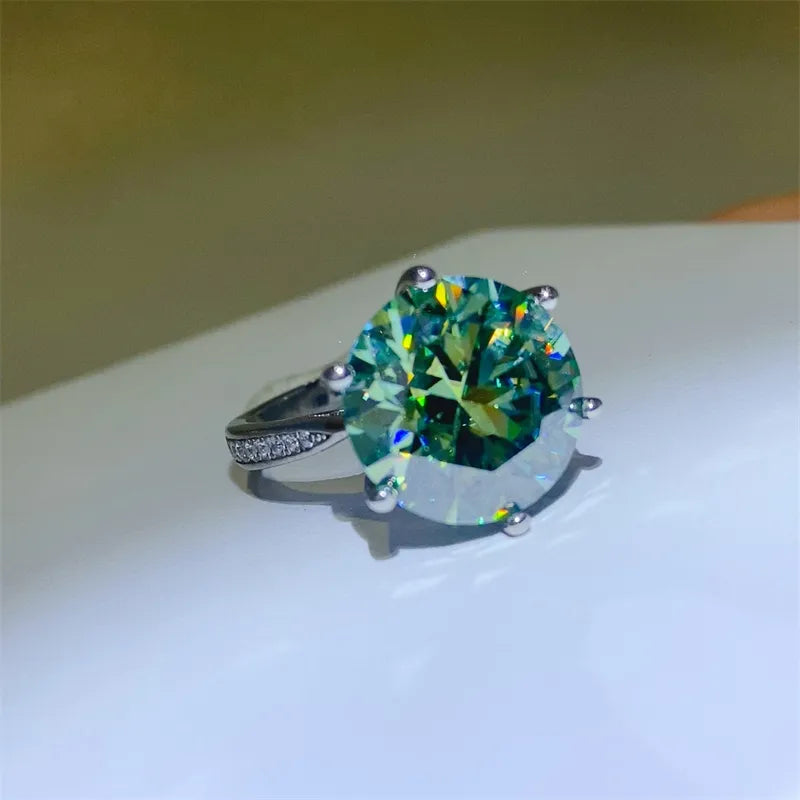 10 Carat Moissanite 925 Sterling Silver Ring - Roe Creation