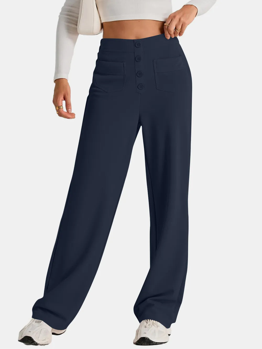 High Waist Wide Leg Pants - Roe Creation