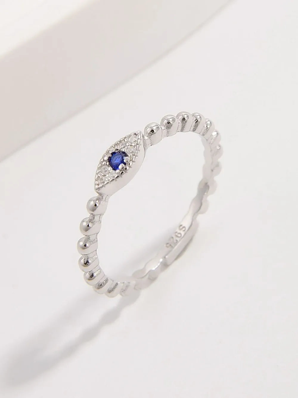 925 Sterling Silver Inlaid Zircon Ring - Roe Creation
