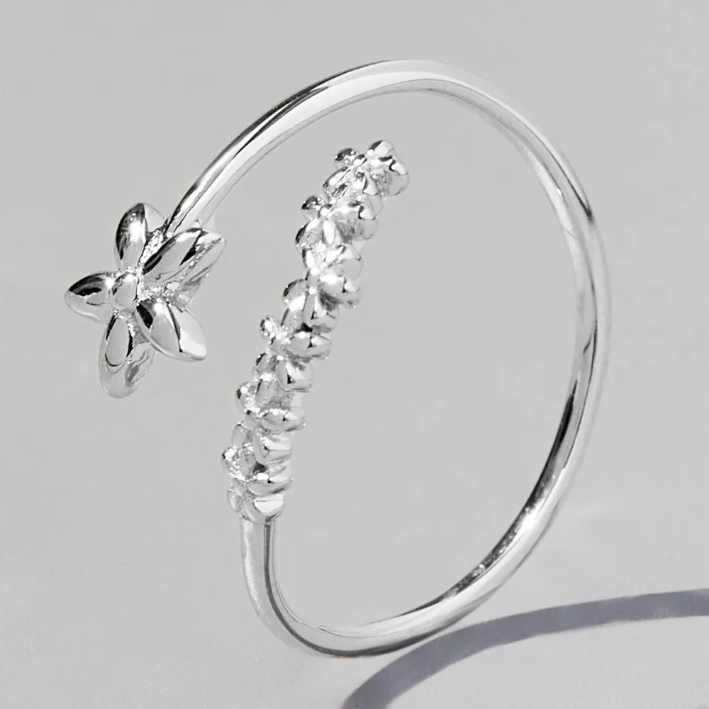 925 Sterling Silver Flower Ring - Roe Creation