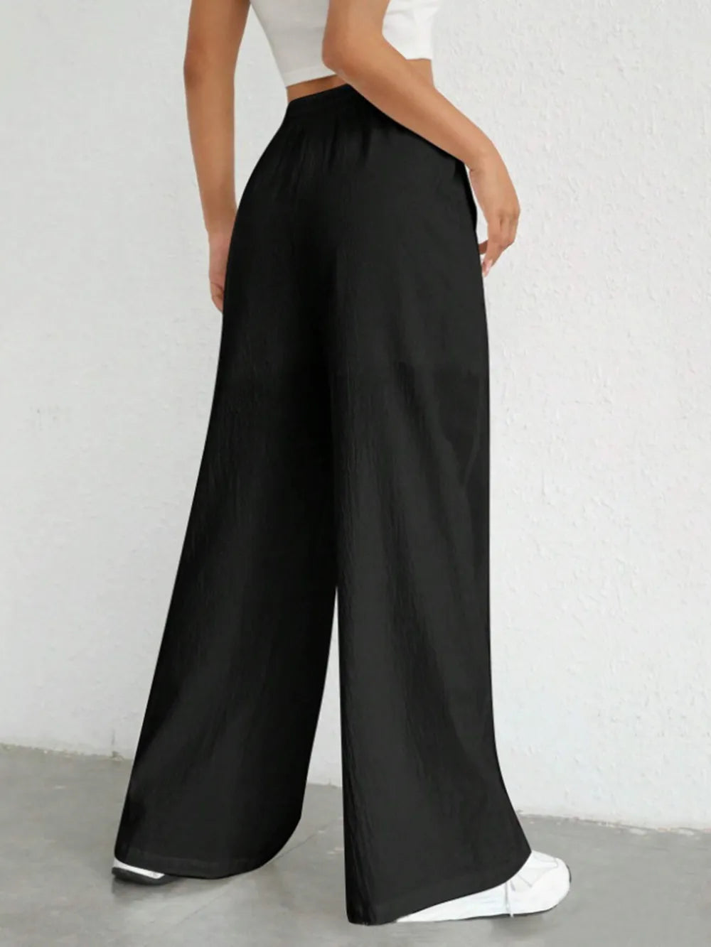 Drawstring Wide Leg Pants - Roe Creation