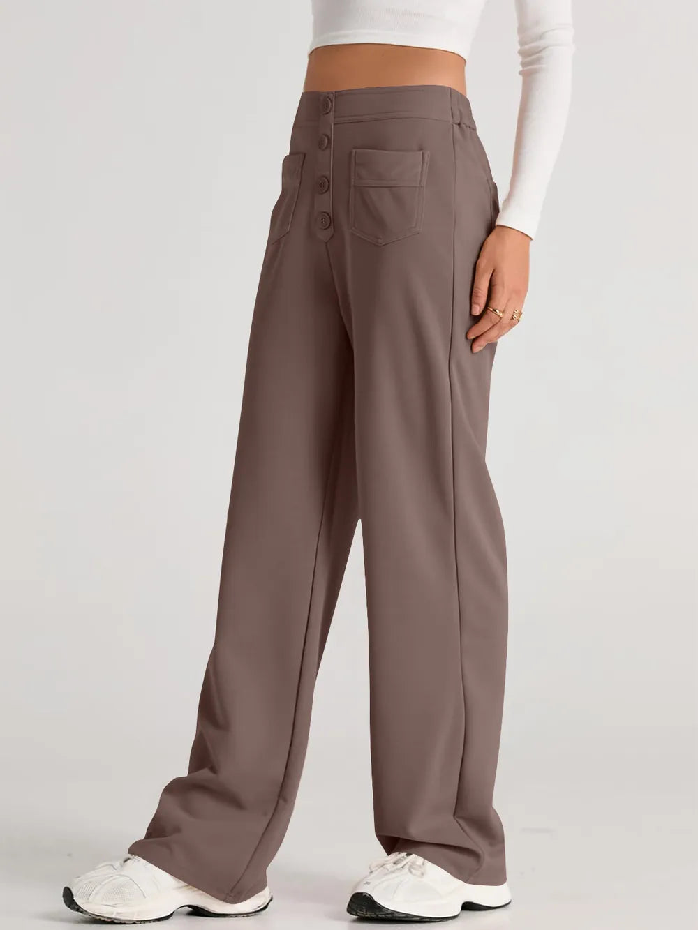 High Waist Wide Leg Pants - Roe Creation