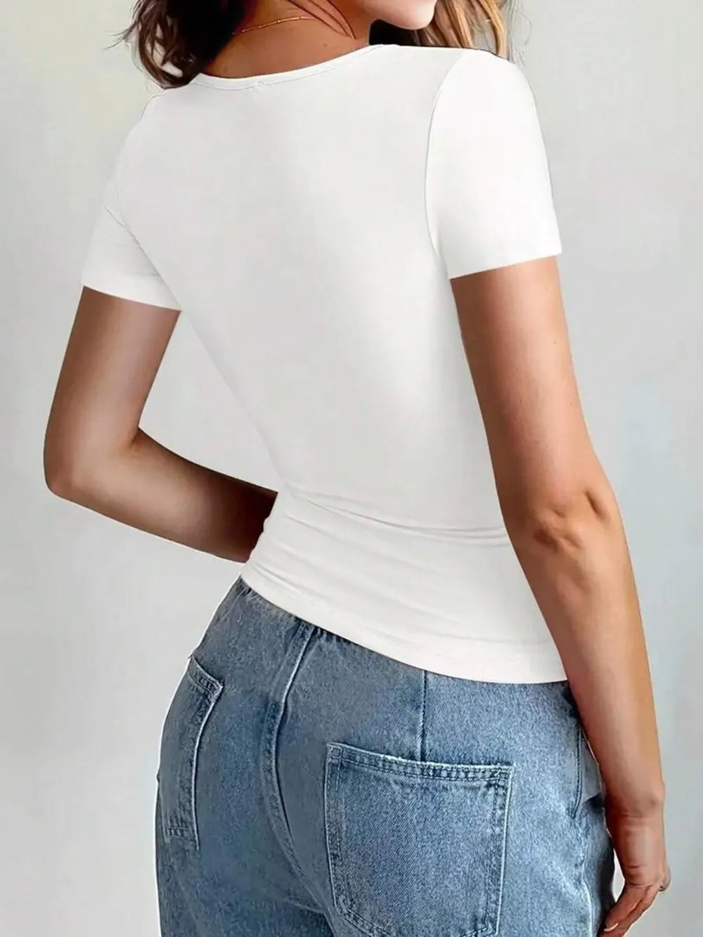 Round Neck Short Sleeve T-Shirt - Roe Creation