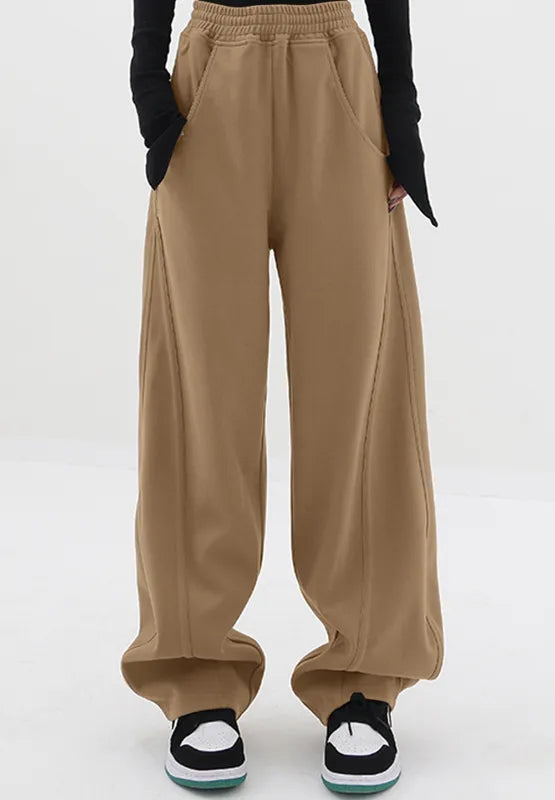 Elastic Waist Sweatpants with Pockets - Roe Creation