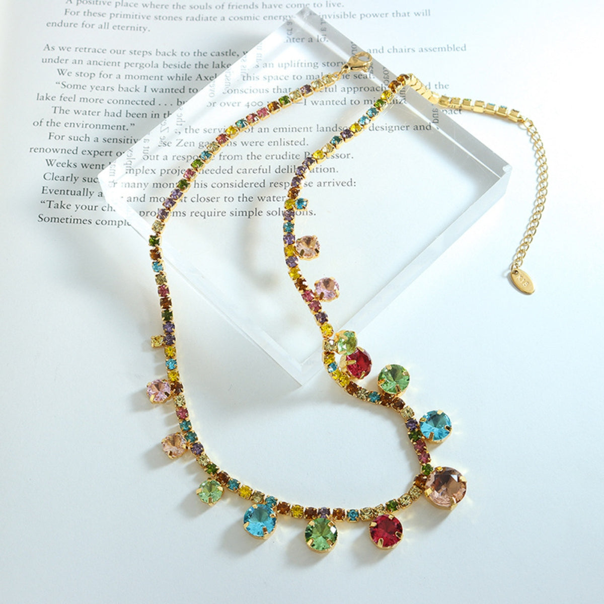 Crystal Copper Chain Necklace - Roe Creation