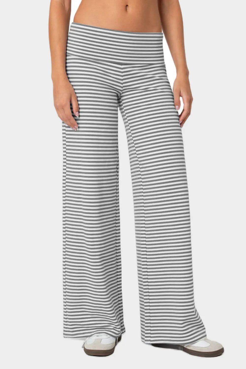 Striped Wide Leg Pants - Roe Creation