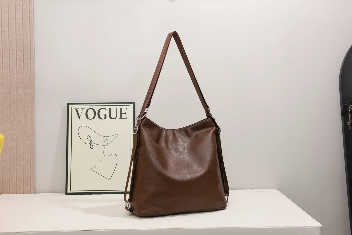 Leather Adjustable Strap Shoulder Bag - Roe Creation