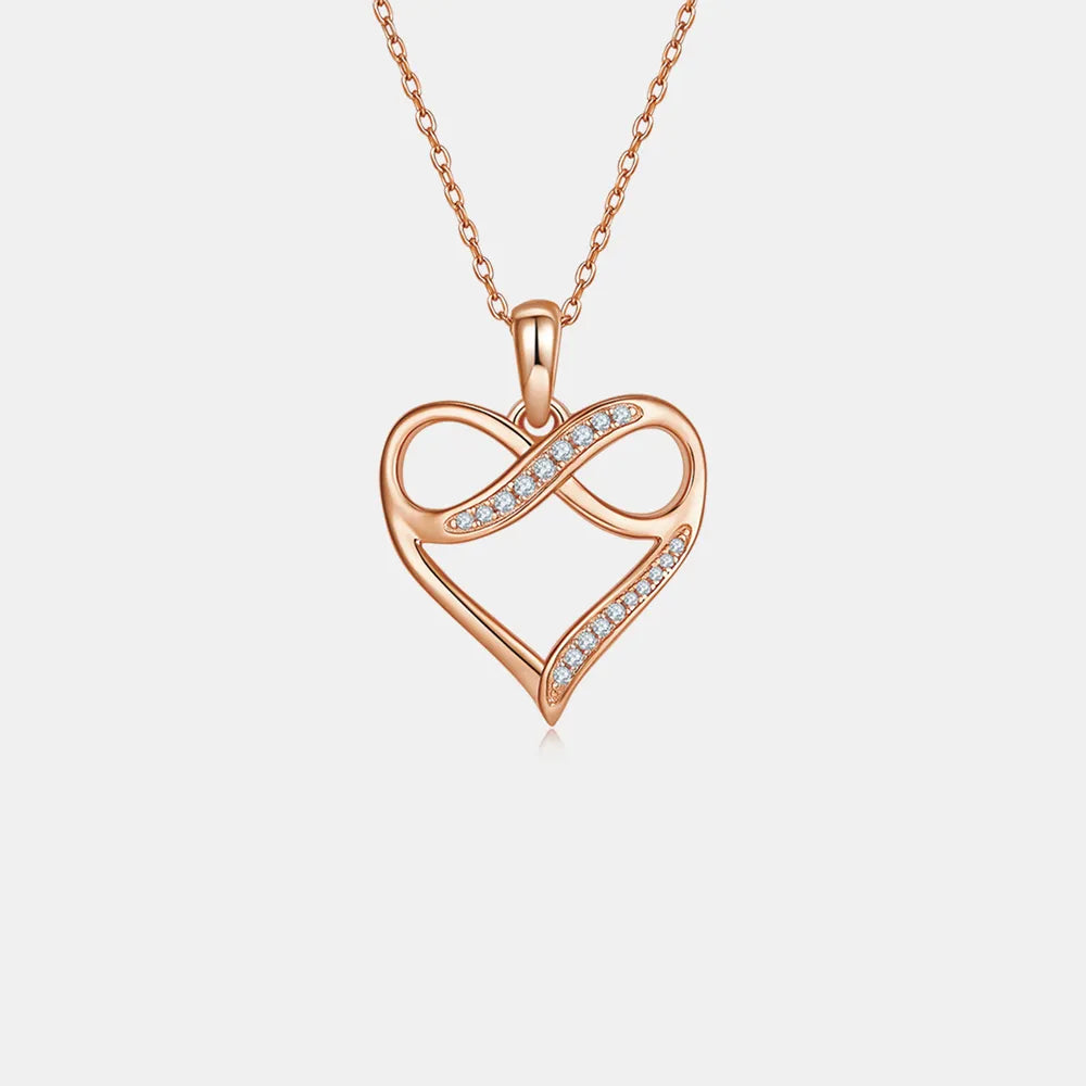 Moissanite 925 Sterling Silver Heart Necklace - Roe Creation