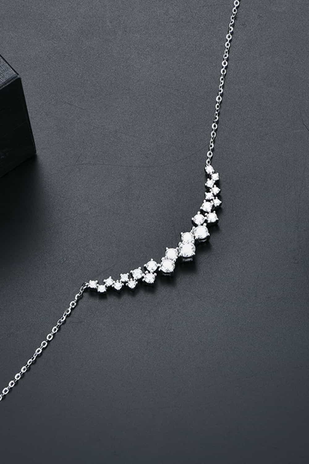 1.64 Carat Moissanite 925 Sterling Silver Necklace - Roe Creation