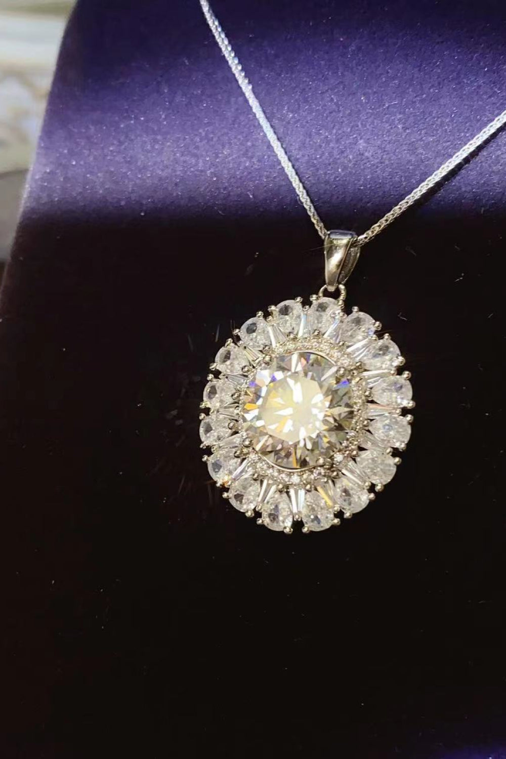 5 Carat Moissanite 925 Sterling Silver Necklace - Roe Creation