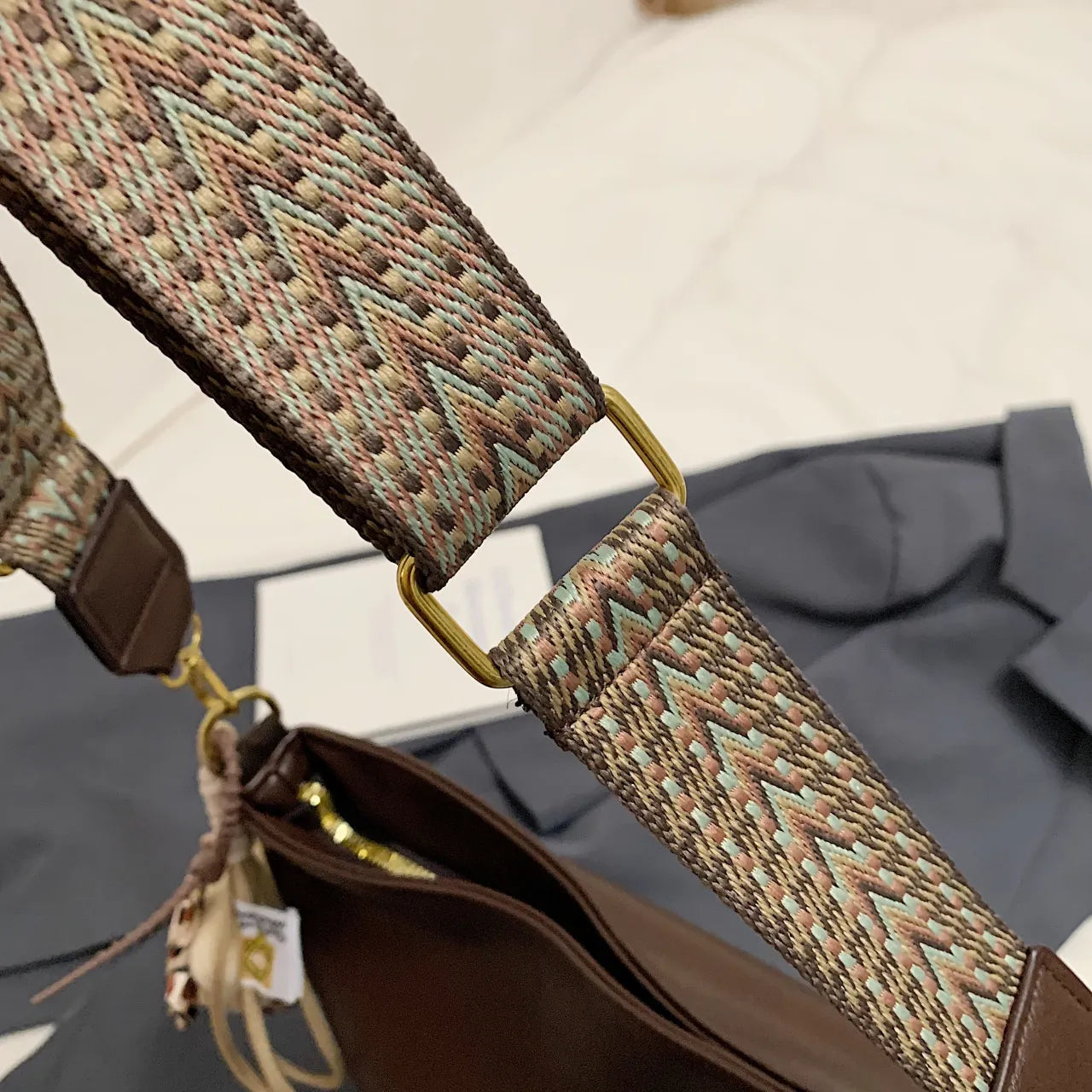 Leather Adjustable Strap Shoulder Bag - Roe Creation