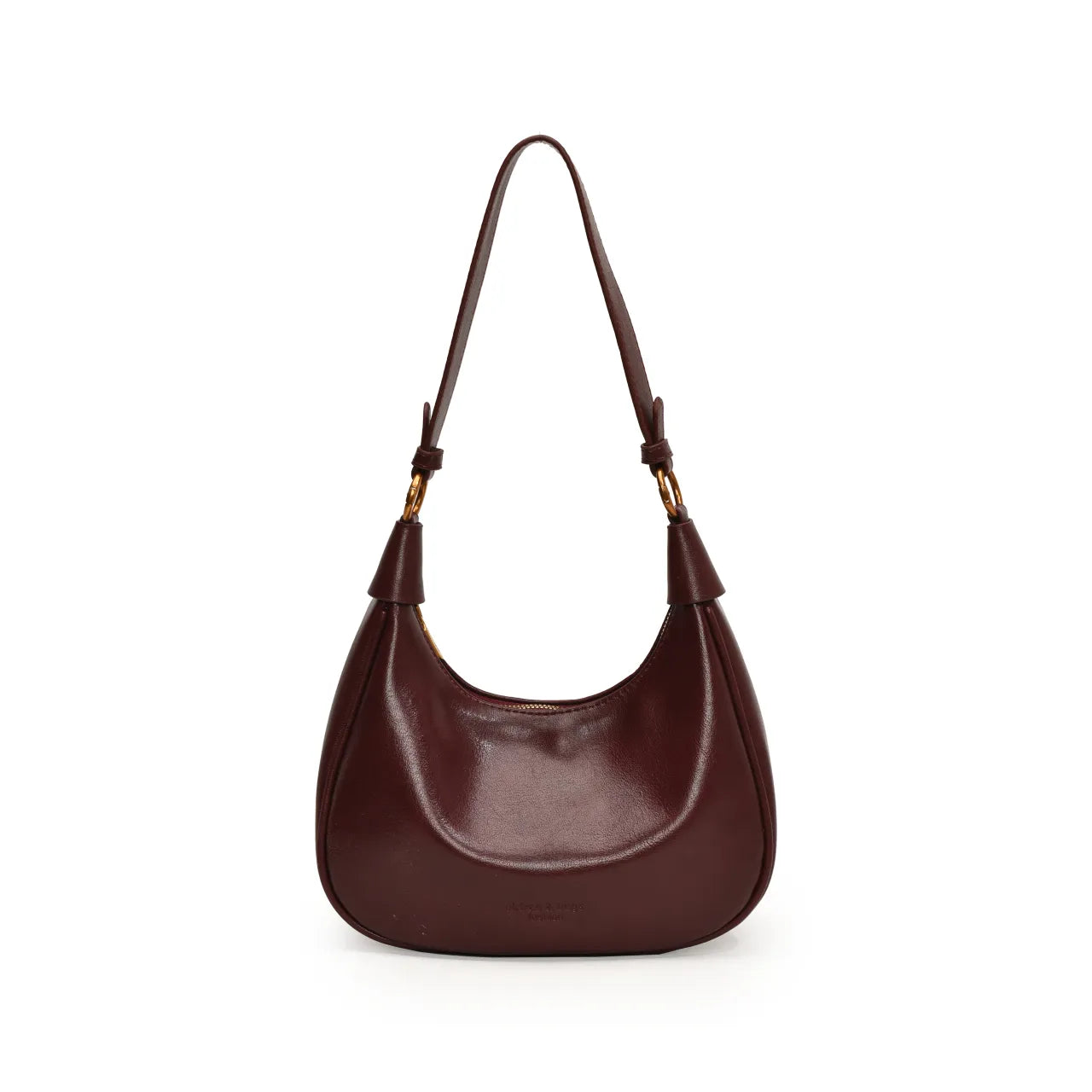 Curved Leather Shoulder Bag - Roe Creation