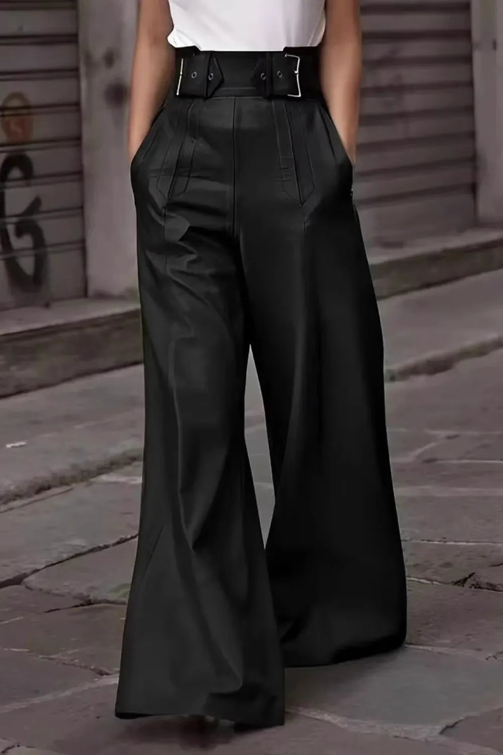 High Waist Wide Flare Pants - Roe Creation