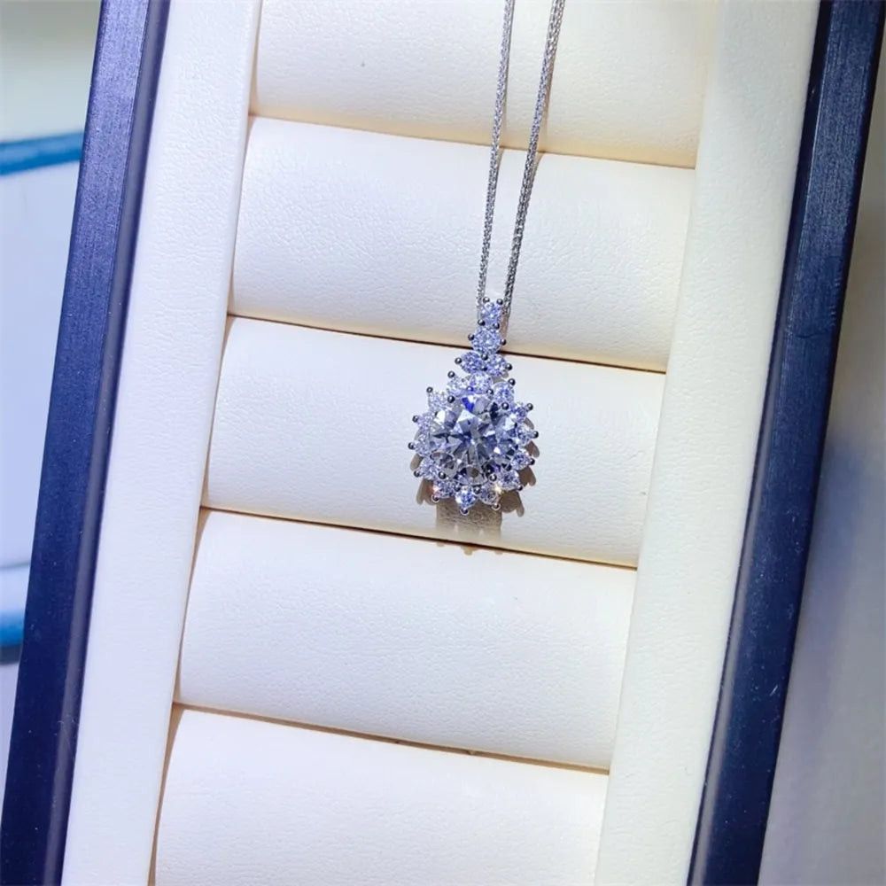 5 Carat Moissanite 925 Sterling Silver Pendant Necklace - Roe Creation