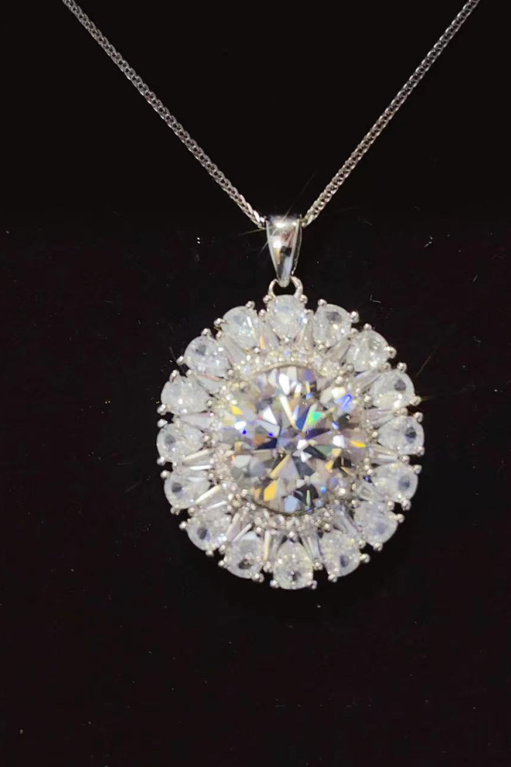 5 Carat Moissanite 925 Sterling Silver Necklace - Roe Creation