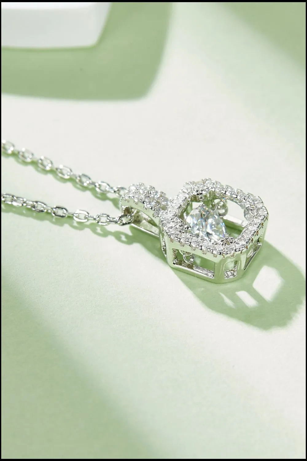 Adored Moissanite 925 Sterling Silver Necklace - Roe Creation