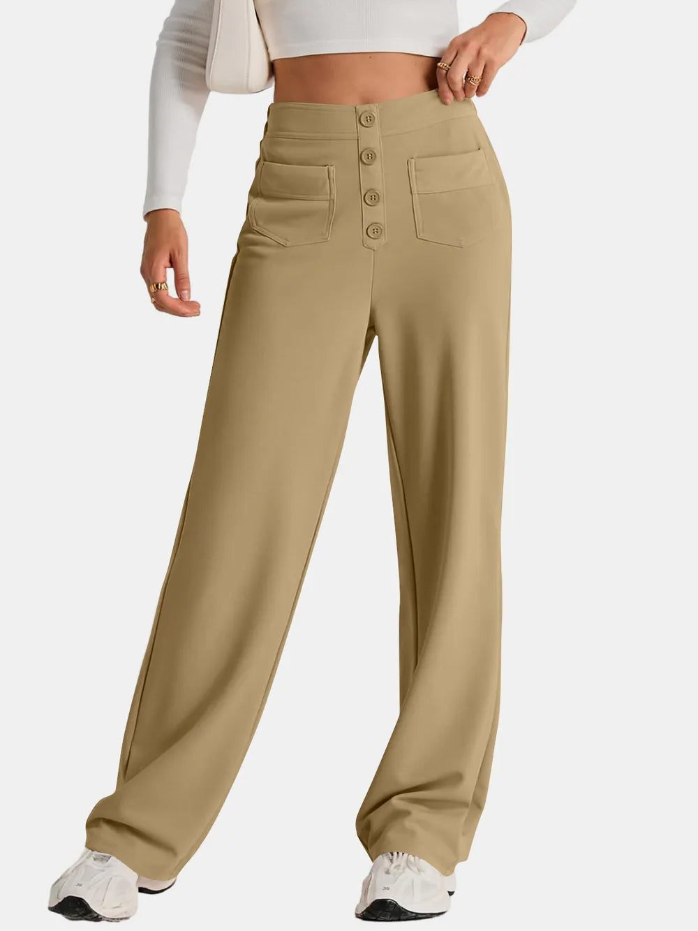 High Waist Wide Leg Pants - Roe Creation