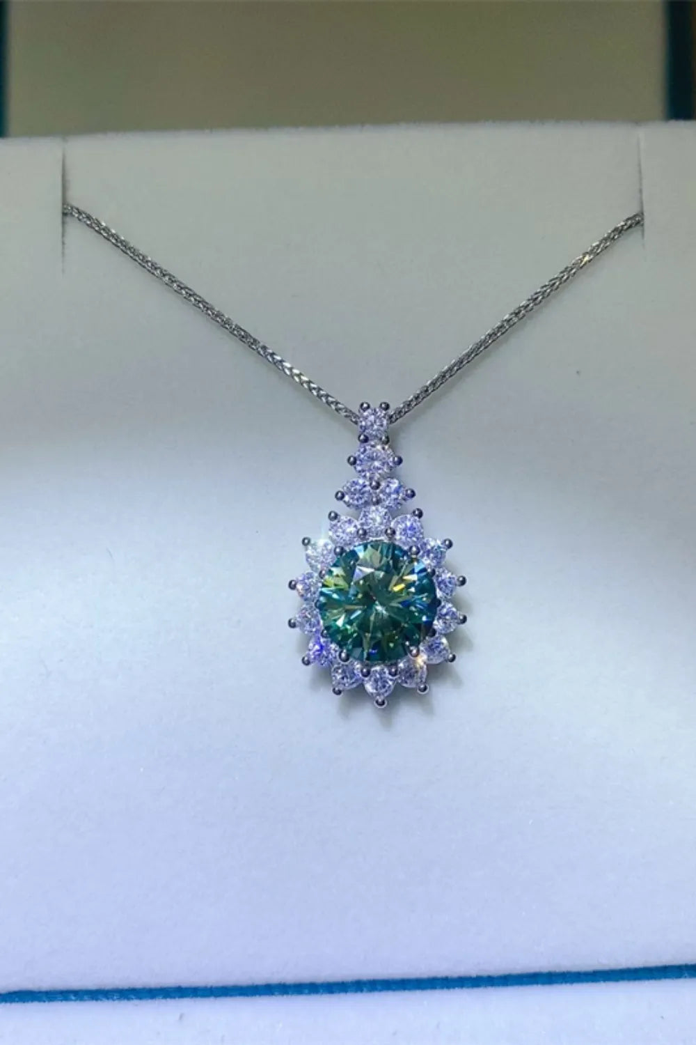 3 Carat Moissanite 925 Sterling Silver Pendant Necklace - Roe Creation