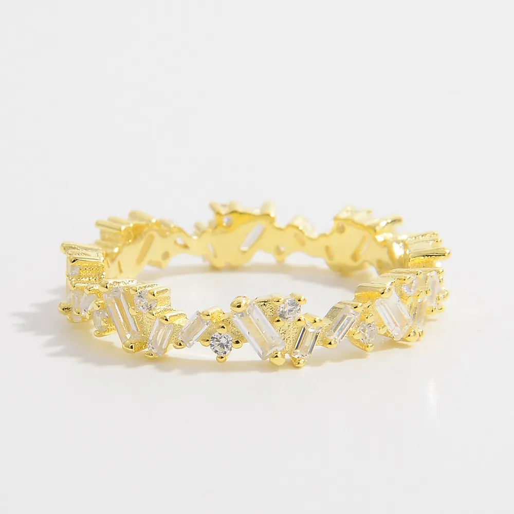 925 Sterling Silver Inlaid Zircon Ring - Roe Creation