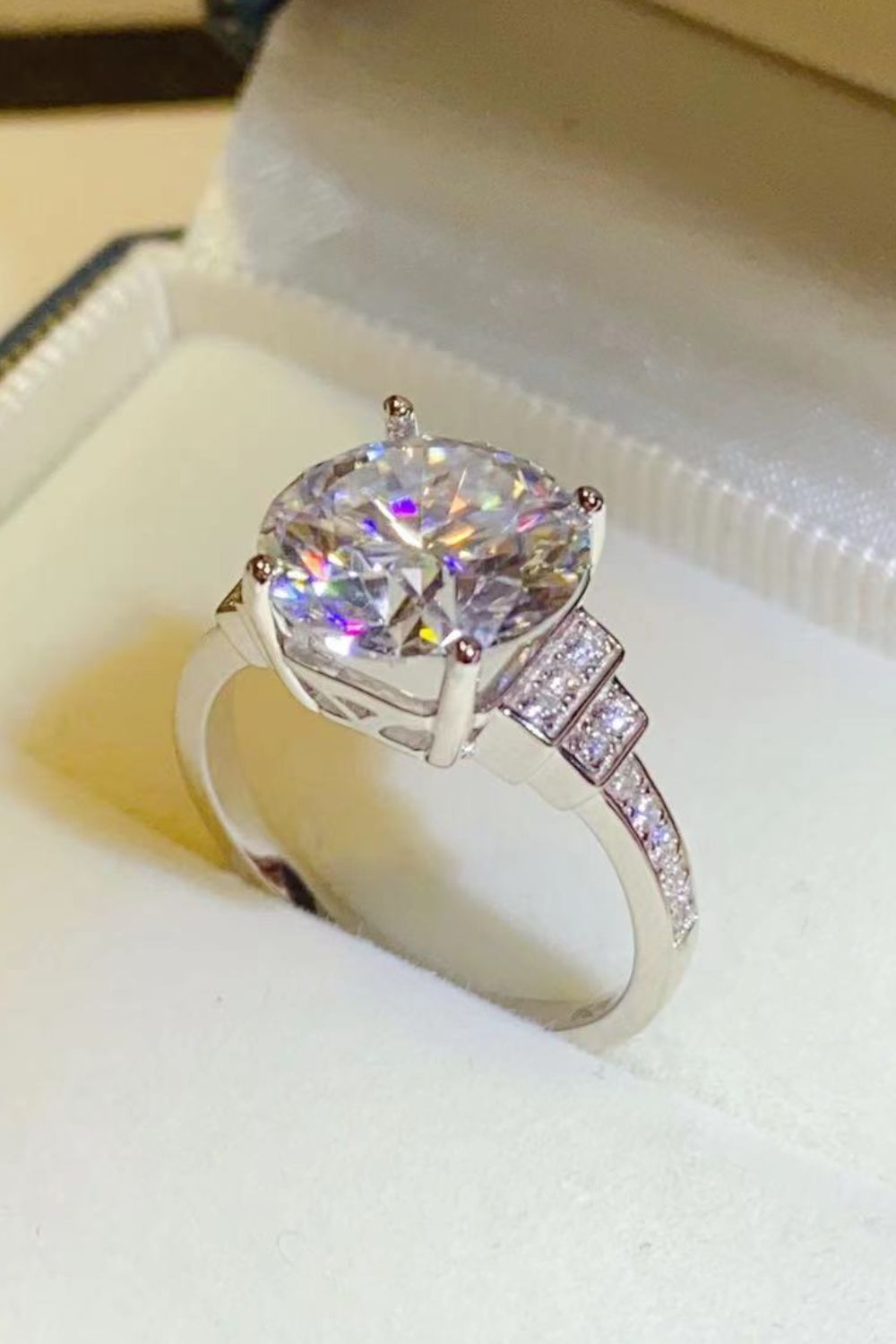 5 Carat Moissanite 925 Sterling Silver Ring - Roe Creation