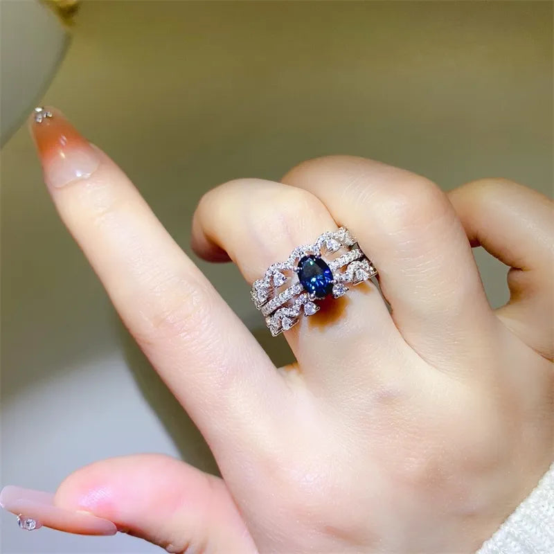 1 Carat Moissanite 925 Sterling Silver Ring - Roe Creation