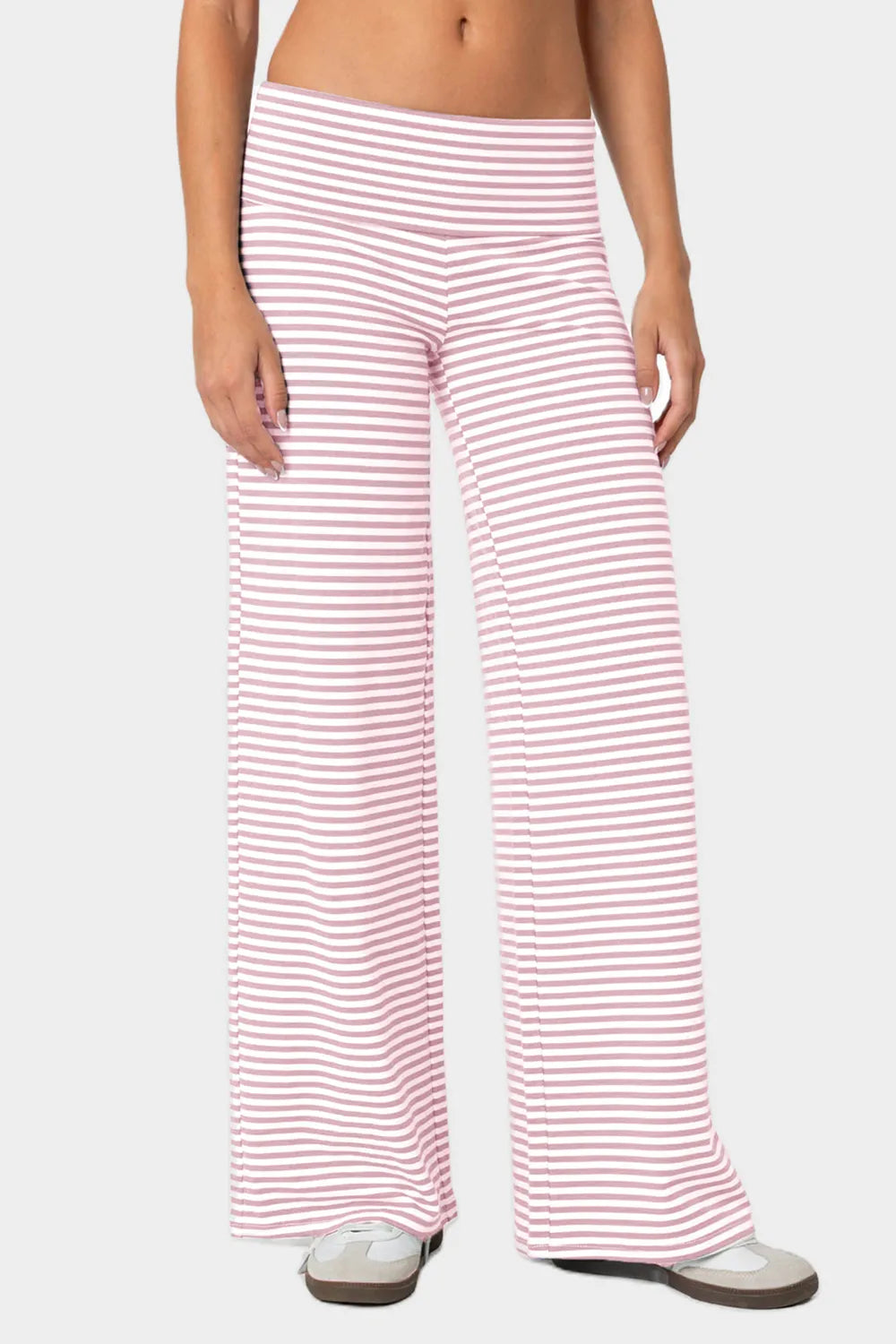 Striped Wide Leg Pants - Roe Creation