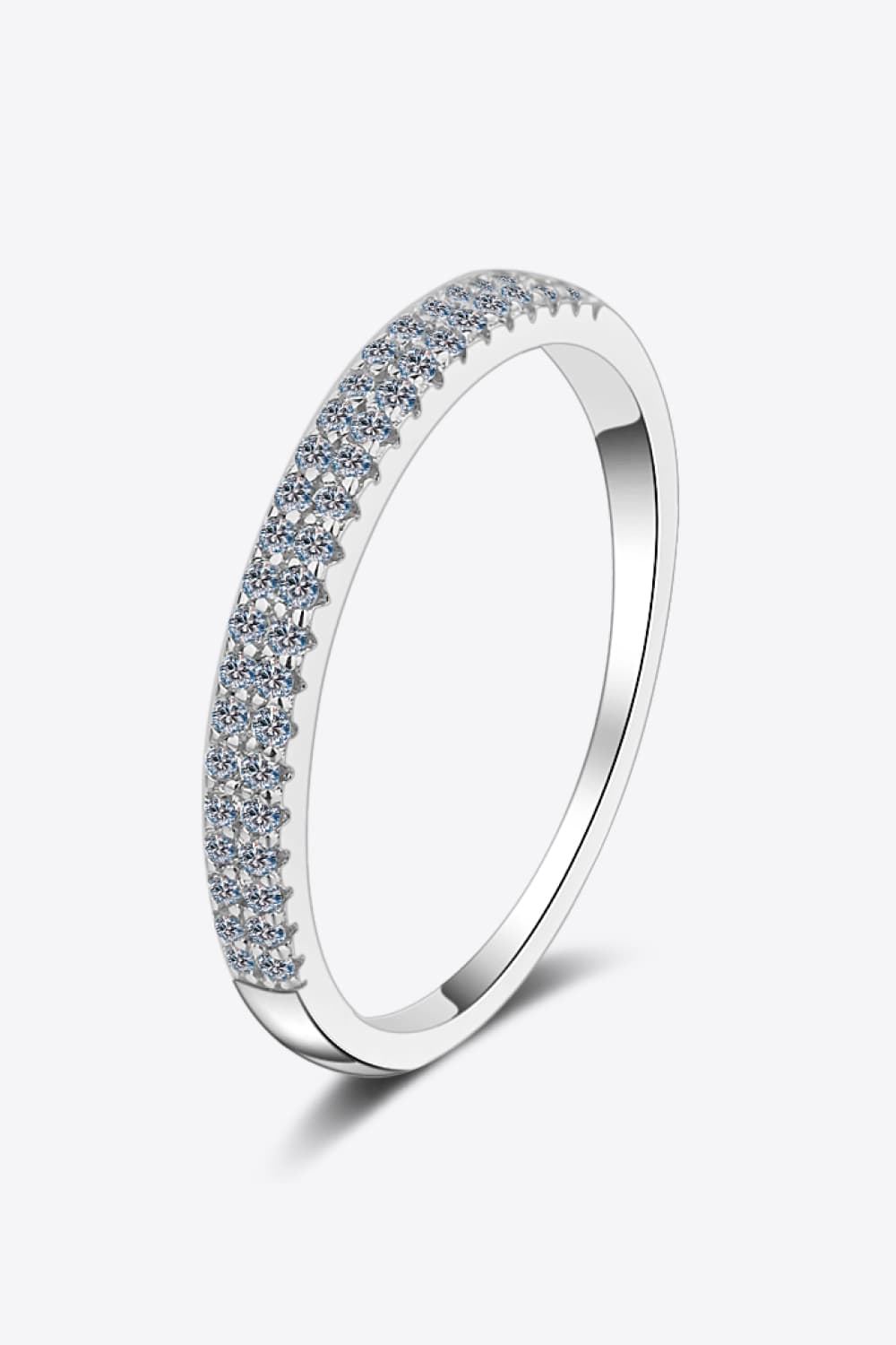 Moissanite 925 Sterling Silver Half-Eternity Ring - Roe Creation