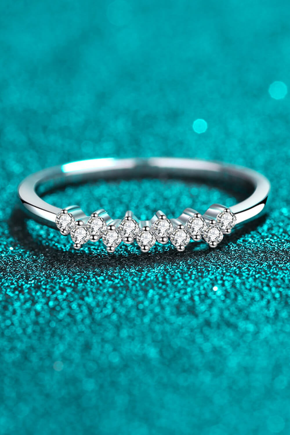 Eye-Catching 925 Sterling Silver Moissanite Ring - Roe Creation