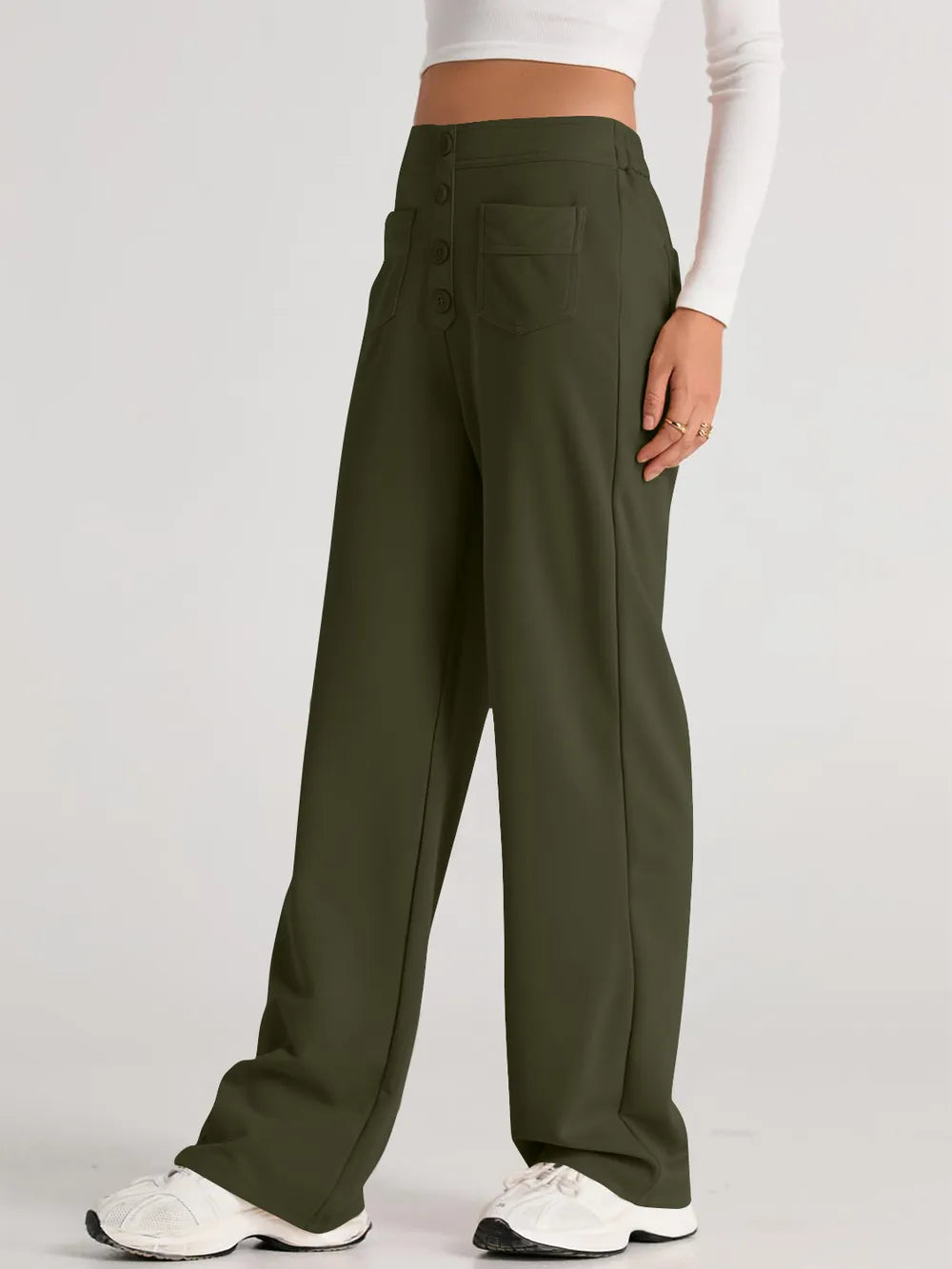 High Waist Wide Leg Pants - Roe Creation