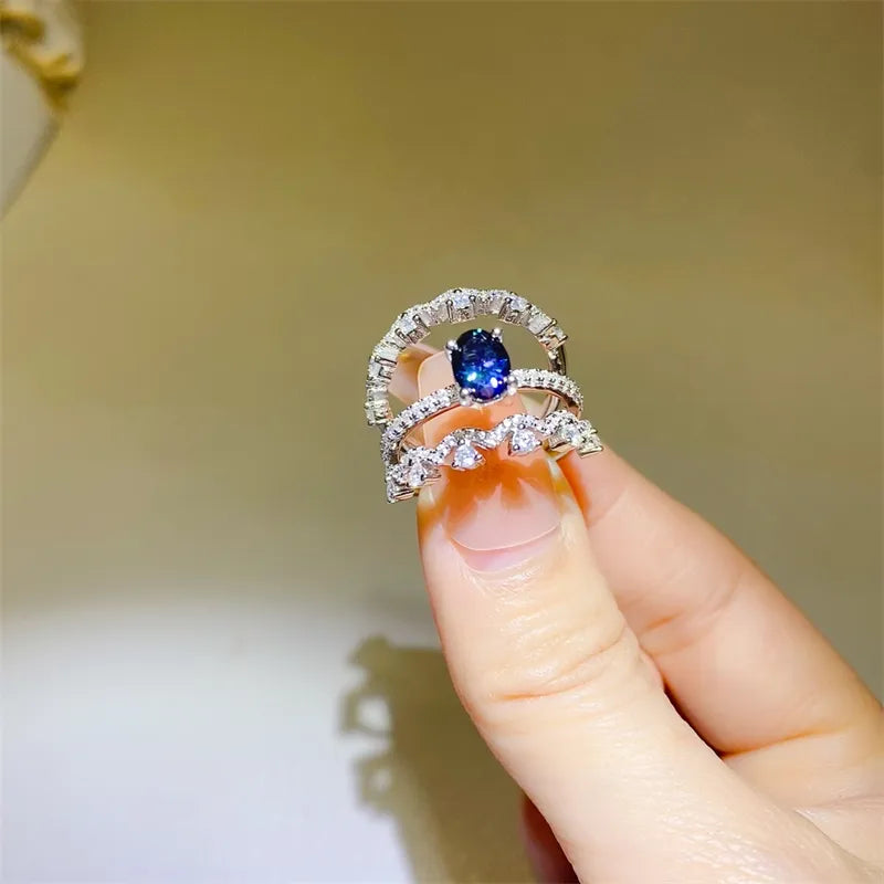 1 Carat Moissanite 925 Sterling Silver Ring - Roe Creation