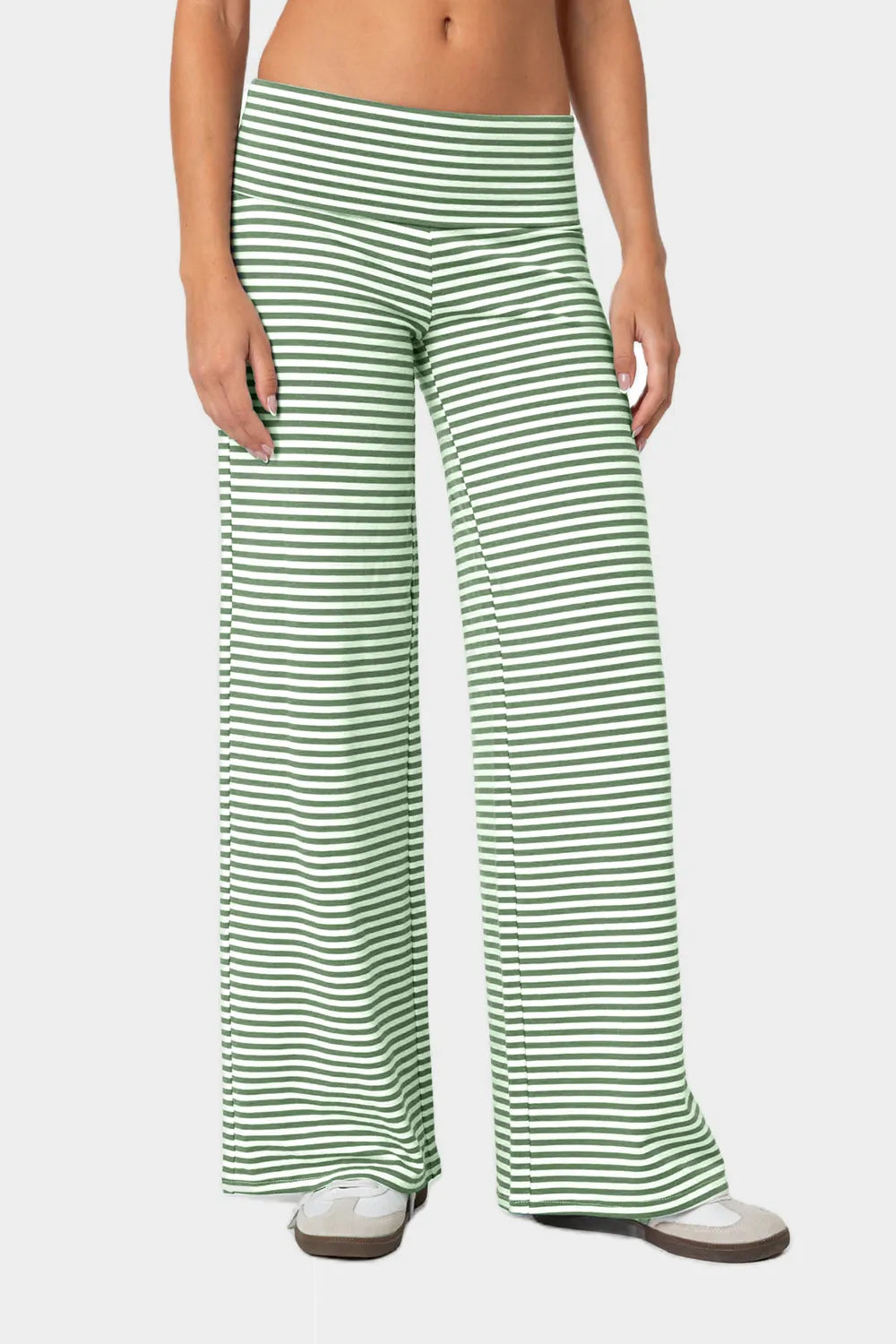 Striped Wide Leg Pants - Roe Creation