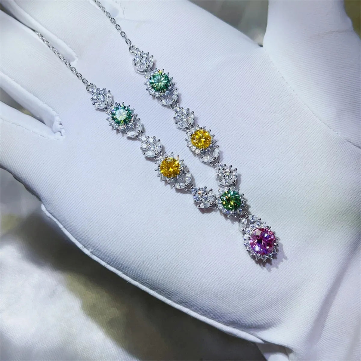 3.5 Carat Moissanite 925 Sterling Silver Necklace - Roe Creation